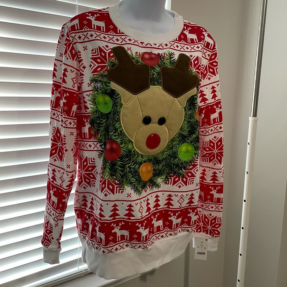 Ugly Christmas sweater with reindeer